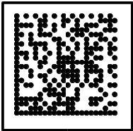 2D DataMatrix Barcode Comprised of Dots