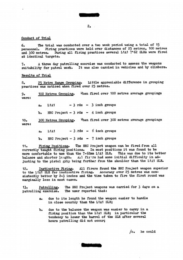 Report on Assessment of Loughrey Rifles by SASR dated 9 Mar 1976 - P2